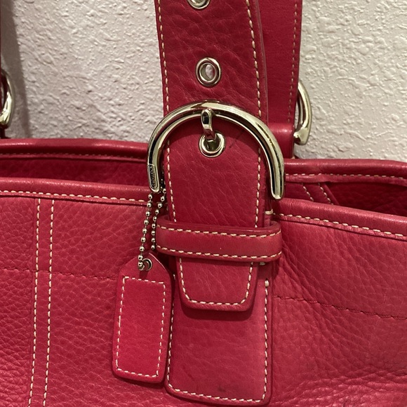 Authentic Vintage Pink Coach Purse Soho Satchel J04S-4295  Bag RARE Color - Picture 3 of 14